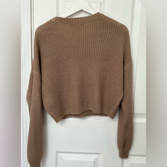 Blue notes | women’s knitted cropped sweater - Picture 3 of 5